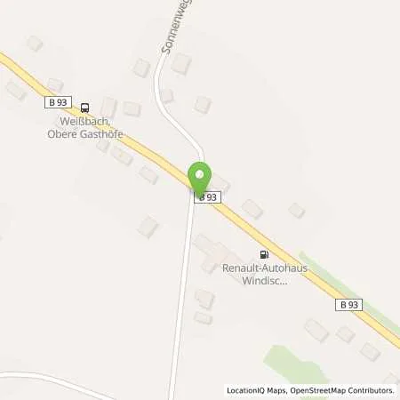 Standortübersicht der Tankstelle Renault-Autohaus Windisch in 08134 Langenweißbach