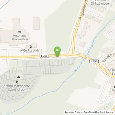 Standortübersicht der Tankstelle AVIA Station Rosendahl in 33758 Schloß Holte (Stukenbrock)