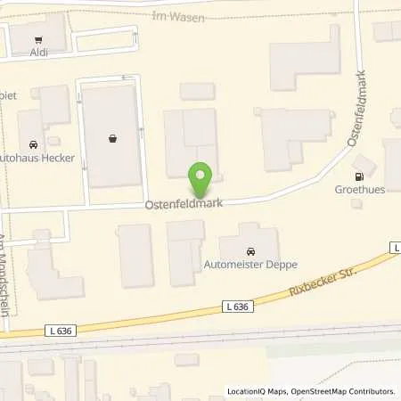 Standortübersicht der Tankstelle Grothues Tankstellenbetriebs GmbH & Co. KG in 59557 Lippstadt