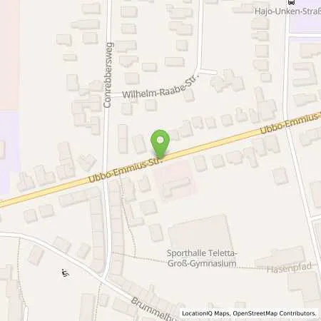 Standortübersicht der Tankstelle Ubbo Emmius Tanke in 26789 Leer