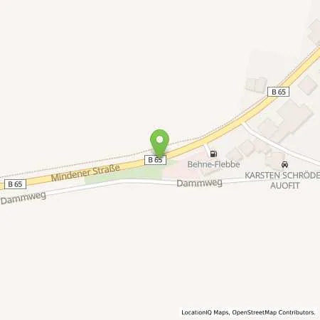 Standortübersicht der Tankstelle Behne-Flebbe in 30890 Barsinghausen / St. Nordgoltern