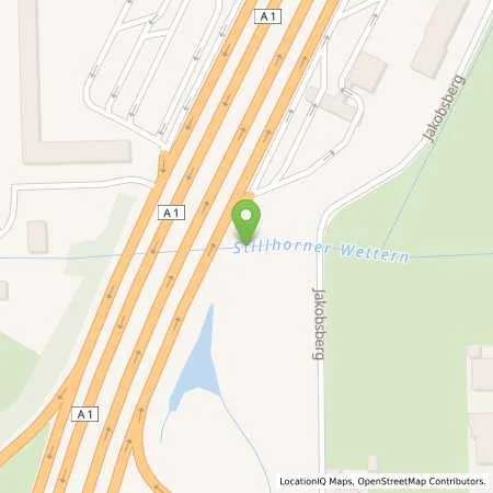 Standortübersicht der Tankstelle BAB-Tankstelle Hamburg-Stillhorn-Ost (Aral) in 21109 Hamburg