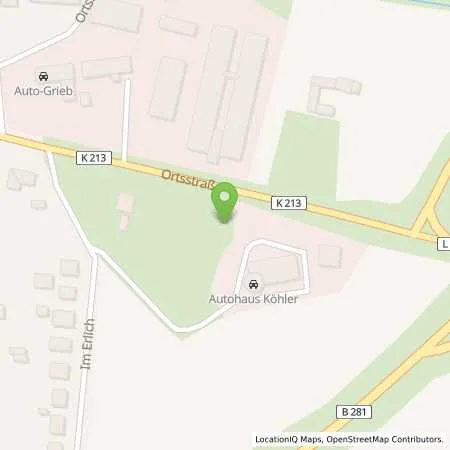 Standortübersicht der Tankstelle Autohaus Hartmut Köhler in 07819 Miesitz