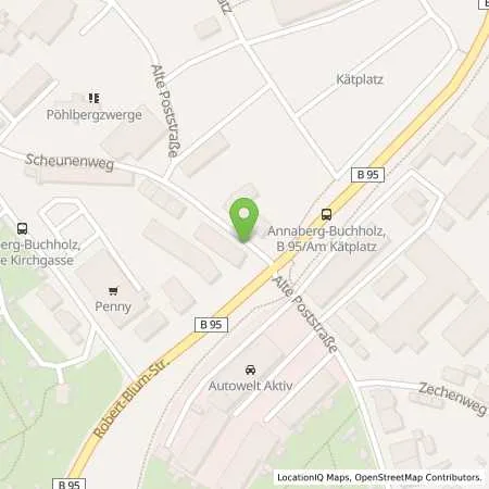 Standortübersicht der Tankstelle Autohaus Raab GmbH in 09456 Annaberg-Buchholz