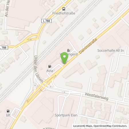 Standortübersicht der Autogas (LPG) Tankstelle: AVIA Station Simon Franke in 33332, Gütersloh
