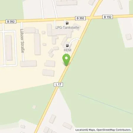 Standortübersicht der Tankstelle Reifen Lehners (HEM-Tankstelle) in 19399 Goldberg