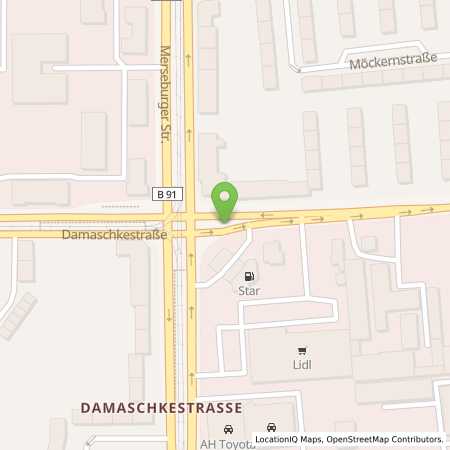 Standortübersicht der Autogas (LPG) Tankstelle: Star Tankstelle Halle, Lars Logwick in 06130, Halle