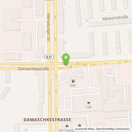 Standortübersicht der Tankstelle Star Tankstelle Halle, Lars Logwick in 06130 Halle