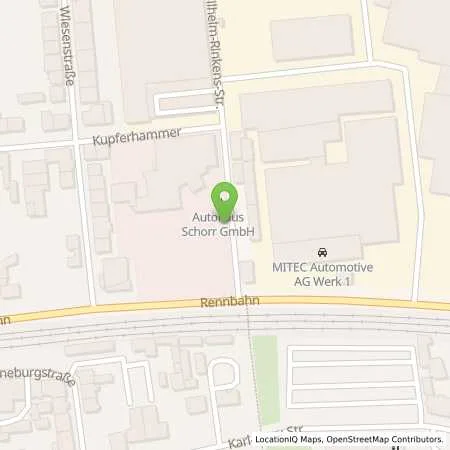 Standortübersicht der Tankstelle Autohaus Schorr GmbH in 99817 Eisenach