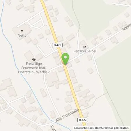 Standortübersicht der Tankstelle Autohaus Barth & Frey in 55743 Idar-Oberstein