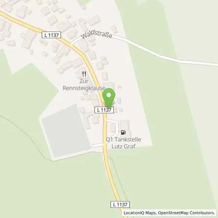 Standortübersicht der Tankstelle Kfz.-Meisterbetrieb und Tankstelle Lutz Graf in 98701 Neustadt am Rennsteig