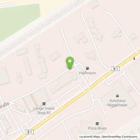 Standortübersicht der Tankstelle Halfmann Mineralöl GmbH in 33154 Salzkotten