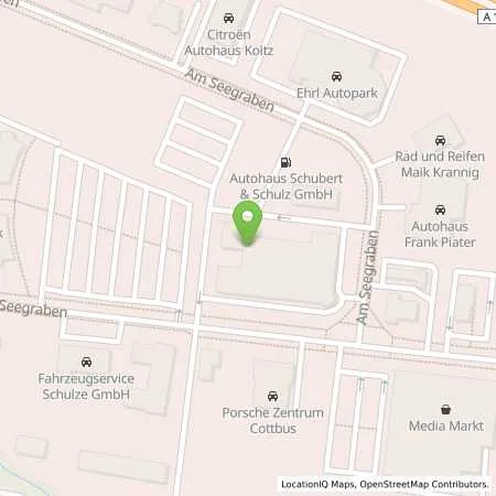 Standortübersicht der Tankstelle Autohaus Schubert & Schulz GmbH in 03051 Cottbus-Groß-Gaglow