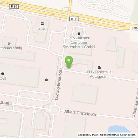 Standortübersicht der Tankstelle Autogarant GmbH in 03238 Finsterwalde / Massen