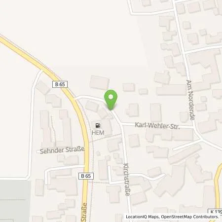Standortübersicht der Tankstelle HEM Tankstelle in 31319 Sehnde (Ilten)