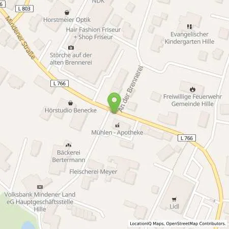 Standortübersicht der Tankstelle Q1 Tankstelle Horstmann in 32479 Hille