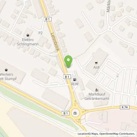 Standortübersicht der Tankstelle Raiffeisen Lippe-Weser AG Blomberg in 32825 Blomberg