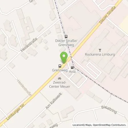 Standortübersicht der Tankstelle AVIA Station in 65582 Diez