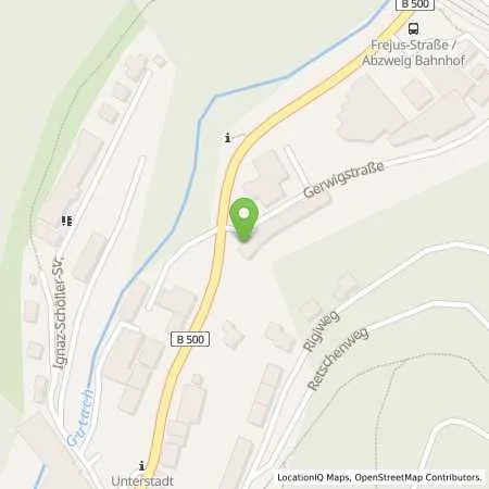 Standortübersicht der Tankstelle Autohaus Kübler in 78098 Triberg