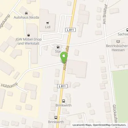 Standortübersicht der Tankstelle Star Tankstelle in 59073 Hamm (Heessen)
