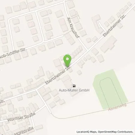 Standortübersicht der Tankstelle Auto-Müller GmbH in 67304 Eisenberg