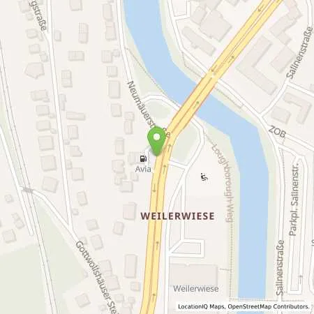 Standortübersicht der Tankstelle AVIA-Servicestation Albuin Fallmerayer in 74523 Schwäbisch Hall