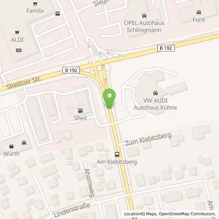 Standortübersicht der Tankstelle Autohaus Kühne GmbH und Stadtwerke Waren in 17192 Waren (Müritz)