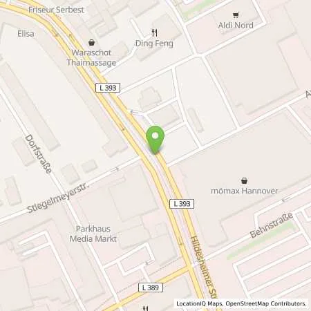 Standortübersicht der Tankstelle Westfalen Tankstelle Frank Prelle in 30519 Hannover-Wülfel