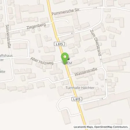 Standortübersicht der Tankstelle HEM Tankstelle in 38304 Wolfenbüttel (Halchter)