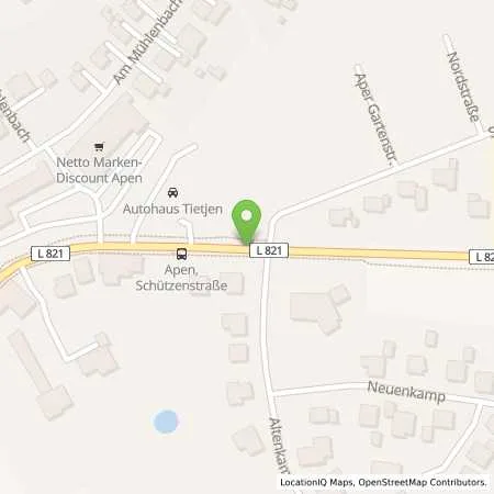 Standortübersicht der Tankstelle AVIA Tankstelle Tietjen GmbH & Co. KG in 26689 Apen