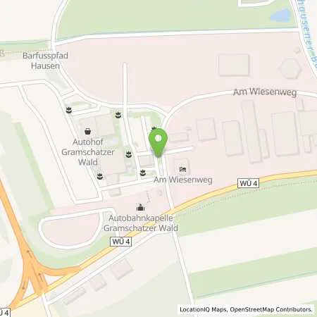 Standortübersicht der Tankstelle 24 - Shell Autohof Gramschatzer Wald in 97262 Hausen (Erbshausen)