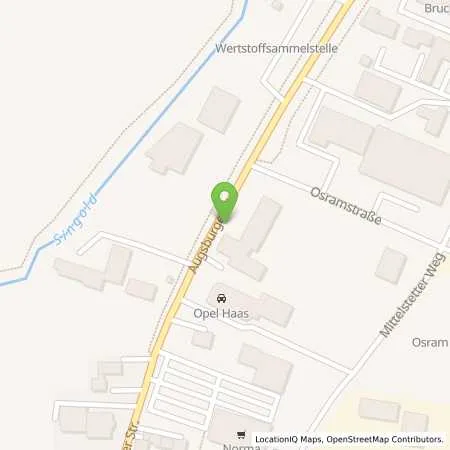 Standortübersicht der Tankstelle ARAL-Tankstelle Autohaus Czada GmbH in 86830 Schwabmünchen