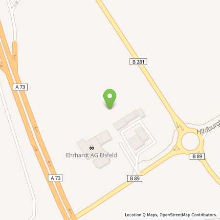 Standortübersicht der Autogas (LPG) Tankstelle: MINERA Kraftstoffe Mineralölwerk in 98673, Eisfeld