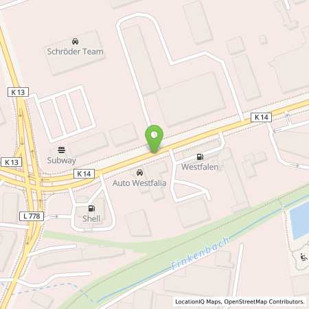 Standortübersicht der Autogas (LPG) Tankstelle: Westfalen-Tankstelle in 33609,  Bielefeld
