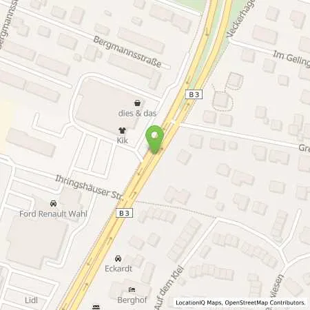 Standortübersicht der Tankstelle ELGO GmbH in 34233 Fuldatal