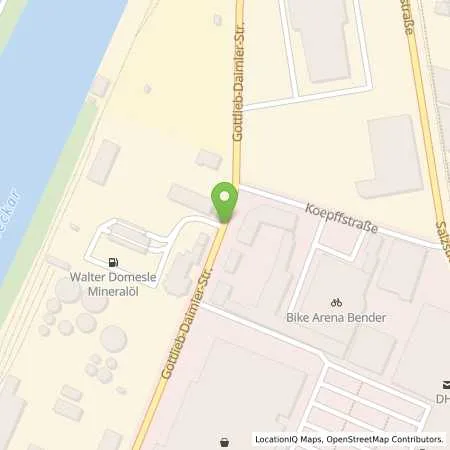 Standortübersicht der Tankstelle Walter Domesle Mineralölhandlung GmbH in 74076 Heilbronn