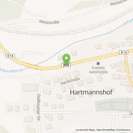 Standortübersicht der Tankstelle GT Franken Automobile GmbH in 91224 Hartmannshof