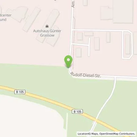 Standortübersicht der Tankstelle Rügen Haustechnik GmbH & Co. Wärmeversorgungs KG NL Stralsund in 18437 Stralsund