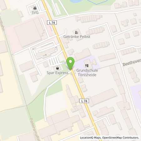 Standortübersicht der Autogas (LPG) Tankstelle: SVG Straßenverkehrsgen. Nordrhein eG in 42553, Velbert-Neviges