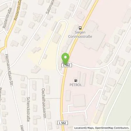 Standortübersicht der Tankstelle Petrol Tankstellen u. Waschstr. GmbH in 57074 Siegen