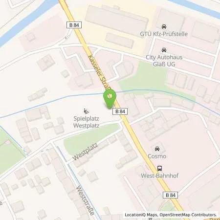 Standortübersicht der Tankstelle HEM Tankstelle in 99817 Eisenach