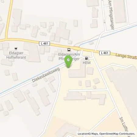 Standortübersicht der Tankstelle Agip Tankstelle Gronau & Melcher in 31832 Springe (Eldagsen)