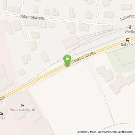Standortübersicht der Tankstelle Anton Korte OHG in 49757 Werlte