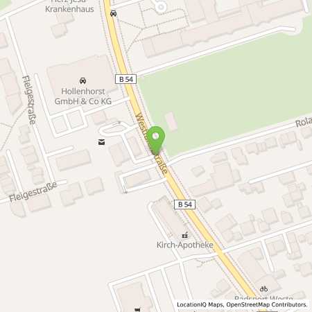 Standortübersicht der Autogas (LPG) Tankstelle: Westfalen-Tankstelle in 48165, Münster-Hiltrup