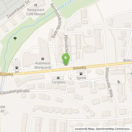 Standortübersicht der Tankstelle Sprint-Tankstelle STEGRU GmbH in 70437 Stuttgart