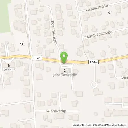 Standortübersicht der Tankstelle Aral-Tankstelle, Jantzon & Hocke KG in 32549 Bad Oeynhausen (Werste)