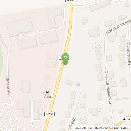 Standortübersicht der Tankstelle AVIA-Tankstelle Seger in 97702 Münnerstadt