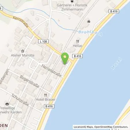 Standortübersicht der Tankstelle Aral Tankstelle Dieter Bamberg in 56253 Treis-Karden