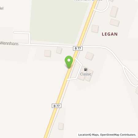Standortübersicht der Autogas (LPG) Tankstelle: CLASSIG Tankstelle in 24816, Stafstedt-Legan