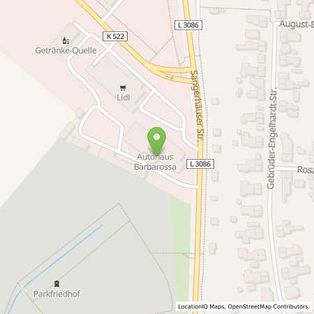 Standortübersicht der Autogas (LPG) Tankstelle: Autohaus Barbarossa in 06551, Artern